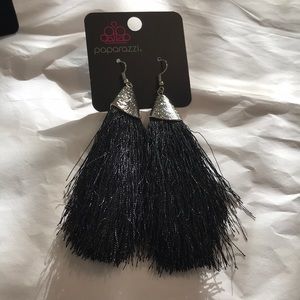 Paparazzi Black Tassel Earrings